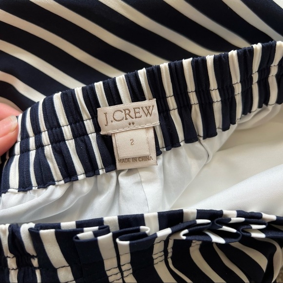 J. Crew Factory Pull-On Nautical Striped Skirt with Gathering at the Waist - Picture 5 of 11